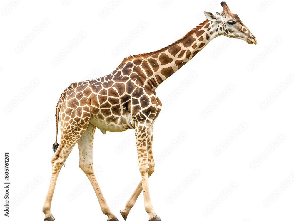 A Full Body Giraffe with a Transparent Background PNG
