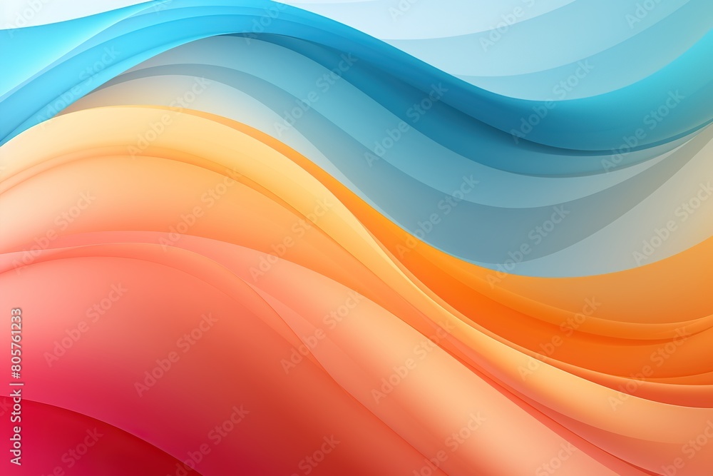 A colorful wave with a red stripe on the left and a yellow stripe on the right A colorful wave with a red stripe on the left and a yellow stripe on the right