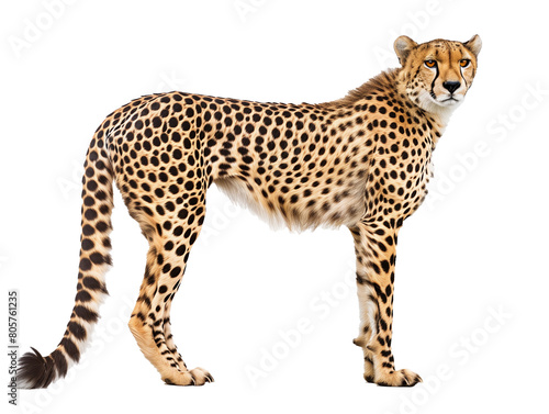 A Full Body Cheetah with a Transparent Background PNG