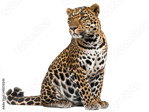 A Full Body Leopard with a Transparent Background PNG