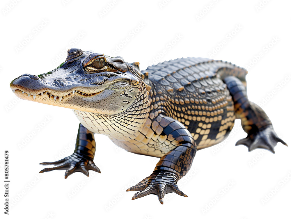 Obraz premium A Full Body Alligator with a Transparent Background PNG