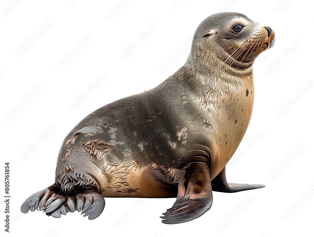 Naklejka premium A Full Body Seal with a Transparent Background PNG