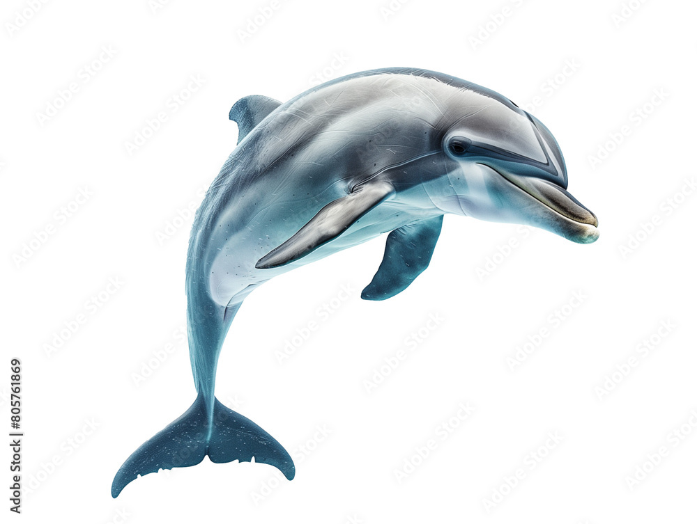 Fototapeta premium A Full Body Dolphin with a Transparent Background PNG