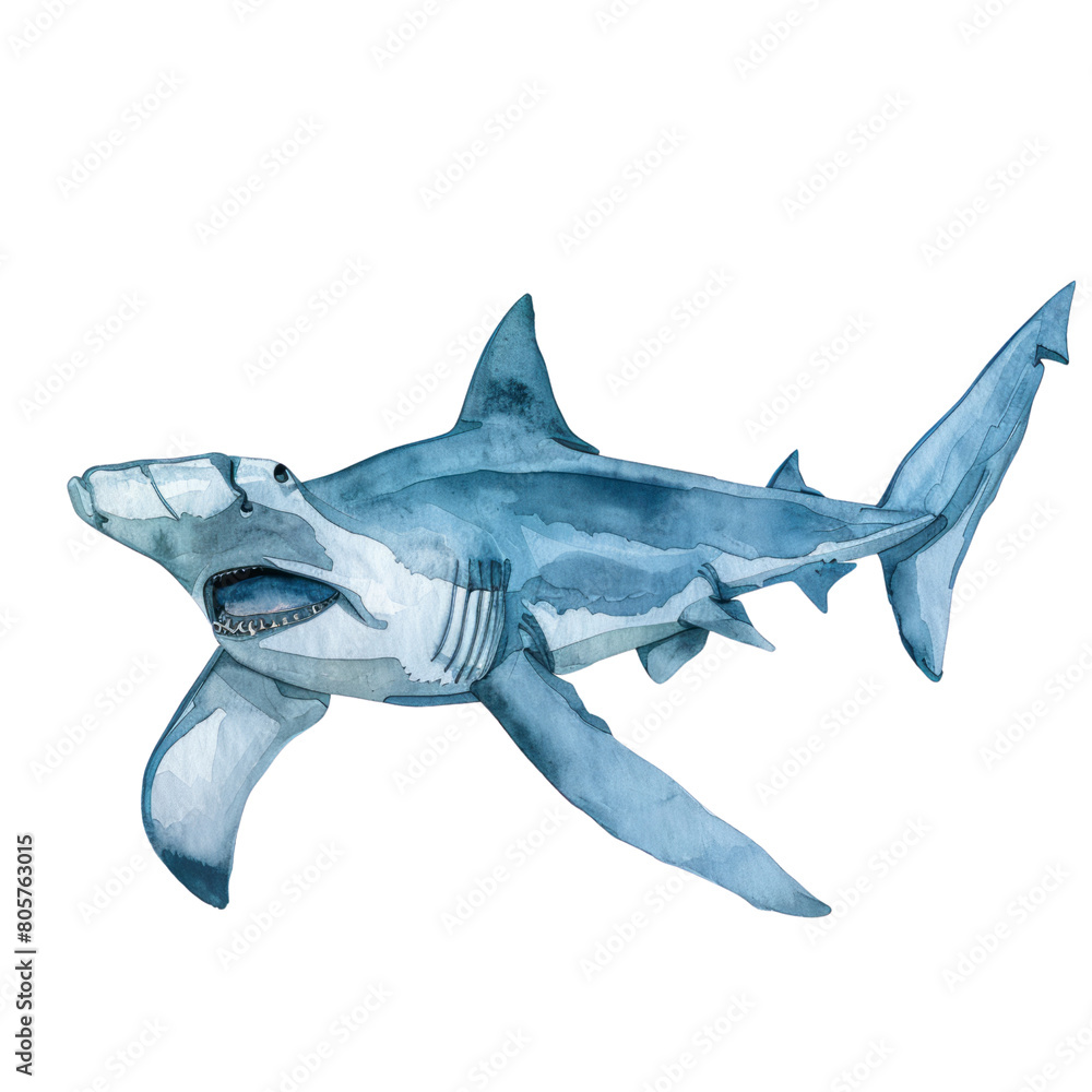 Fototapeta premium shark isolated on white