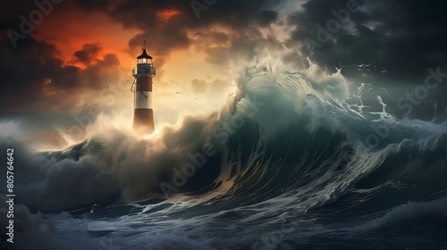 lightning over the sea © stocks marketing