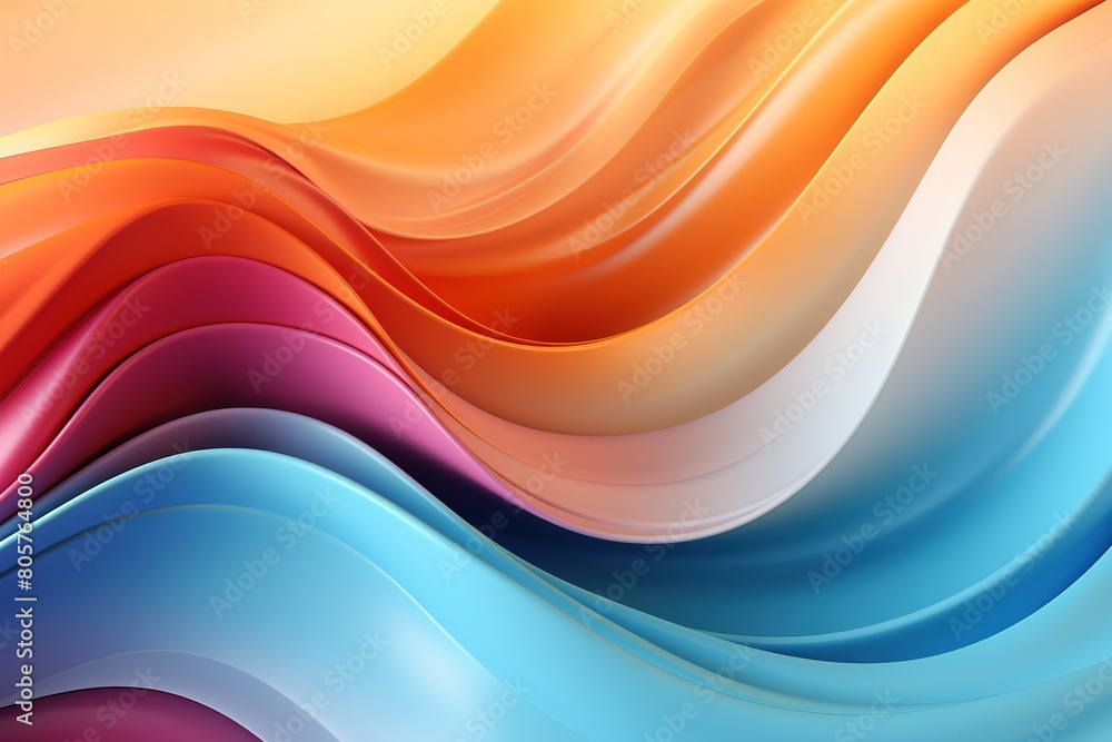 A colorful wave with a red stripe on the left and a yellow stripe on the right A colorful wave with a red stripe on the left and a yellow stripe on the right