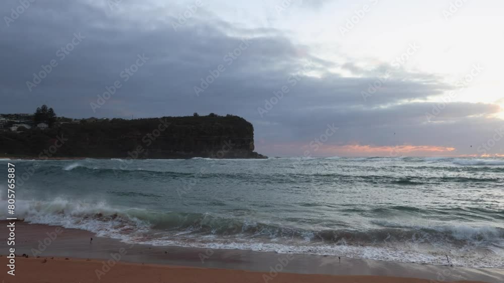 Cloudy morning at Mona Vale, Sydney, Australia. Cloudy morning at Mona Vale, Sydney, Australia.