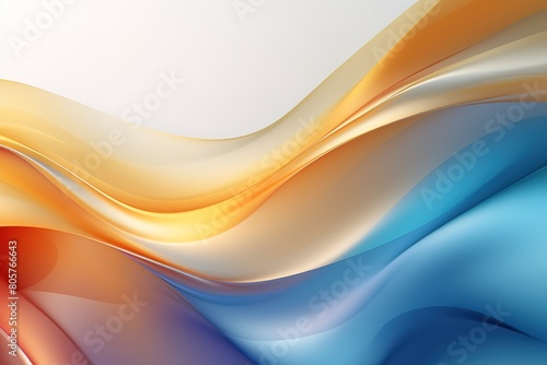 A colorful wave with a red stripe on the left and a yellow stripe on the right