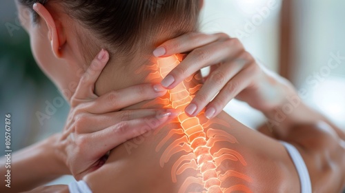 Cervical spondylosis a general term for age related wear and tear affecting the spinal disks in your neck, The disks dehydrate and shrink, signs of osteoarthritis develop photo