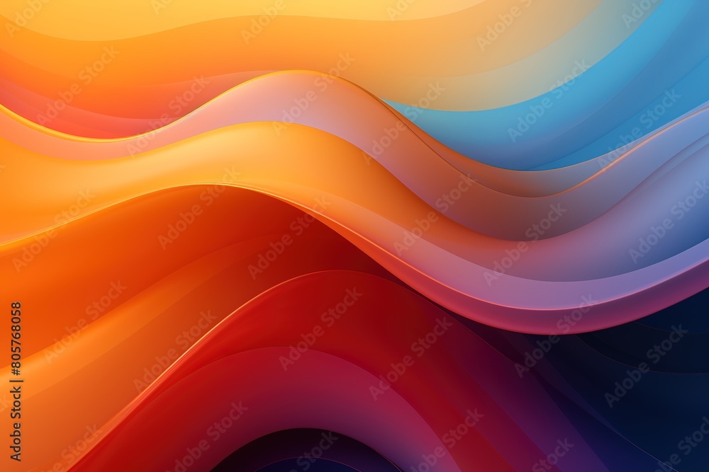 A colorful wave with a red stripe on the left and a yellow stripe on the right A colorful wave with a red stripe on the left and a yellow stripe on the right