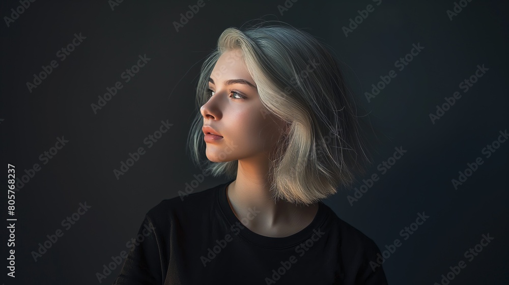 Portrait of a gray-haired woman Portrait of a gray-haired woman