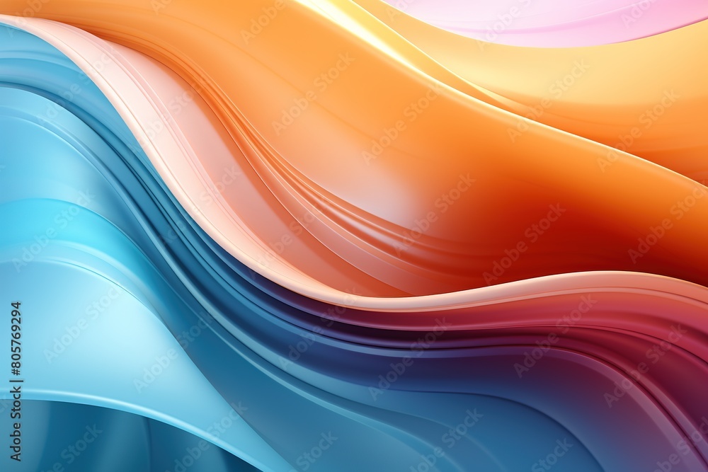 A colorful wave with a red stripe on the left and a yellow stripe on the right A colorful wave with a red stripe on the left and a yellow stripe on the right