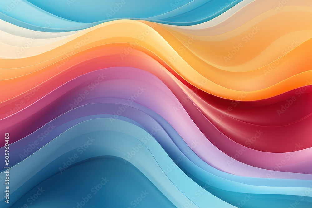 A colorful wave with a red stripe on the left and a yellow stripe on the right A colorful wave with a red stripe on the left and a yellow stripe on the right