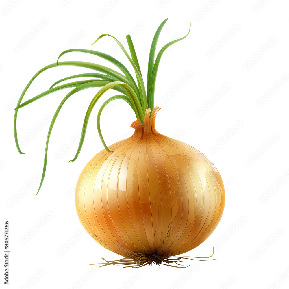 onions on a white