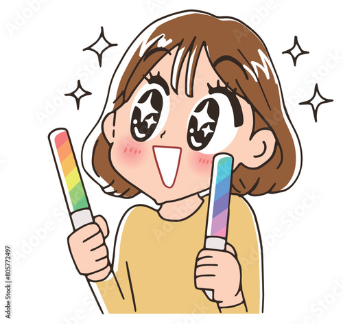 推し活をする女性