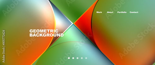 A colorful geometric background featuring various circles and lines. The vibrant orange hues create a bold and modern aesthetic reminiscent of technology, DVD, and CD designs