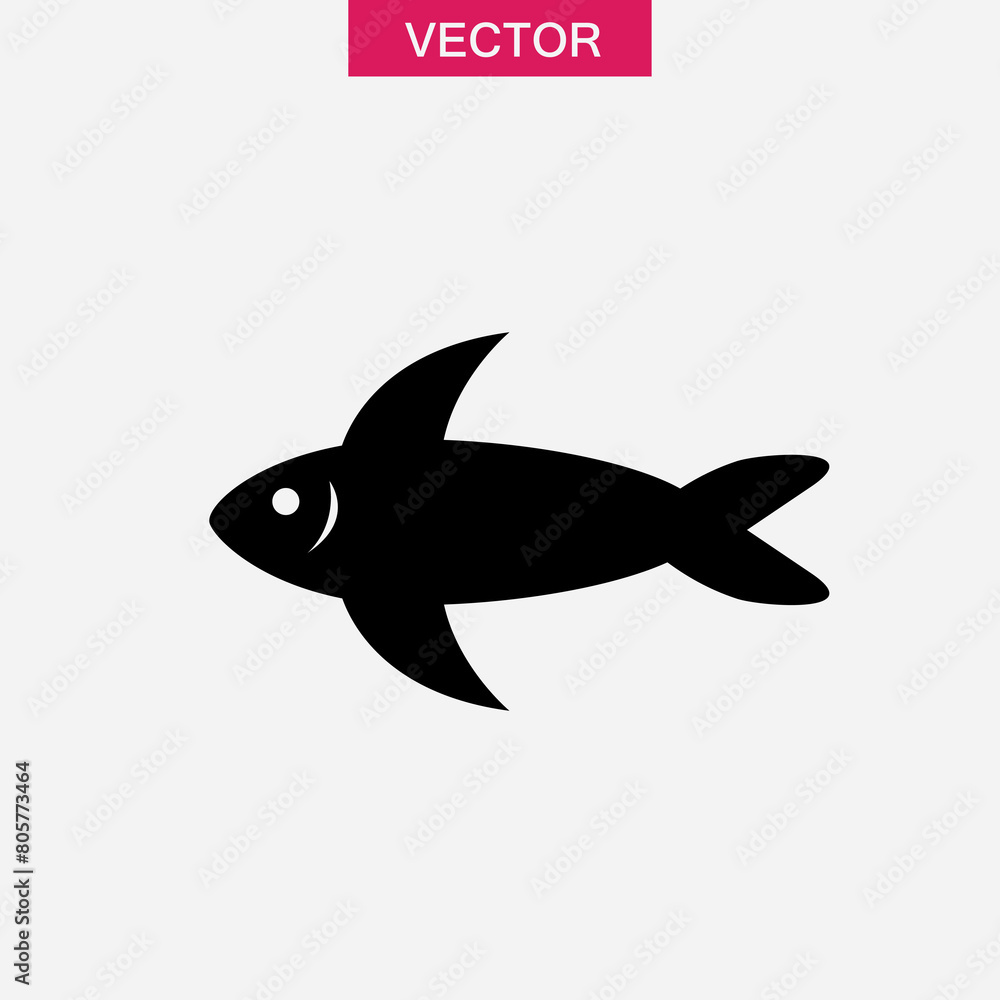 Fototapeta premium fish vector icon. vector flat trendy style illustration on white background..eps