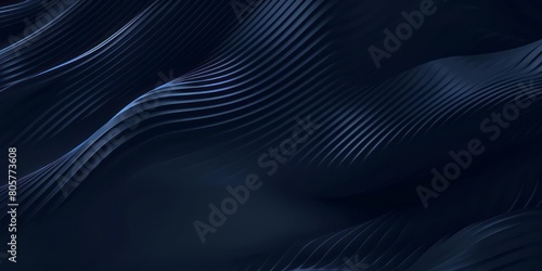 Dark blue background with diagonal lines and waves