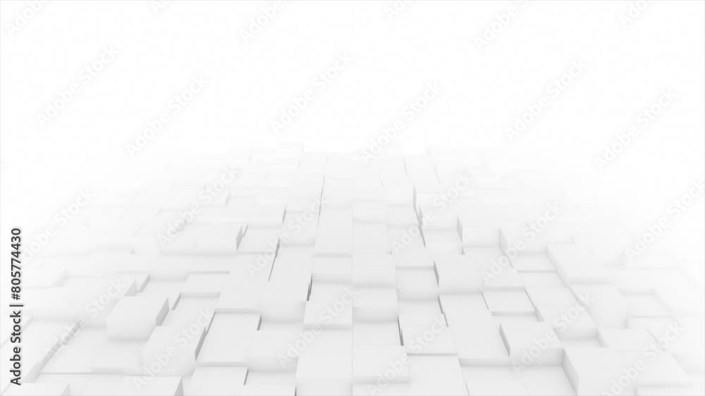 White and Black color 3d cubes slowly moving blank 3d space background White and Black color 3d cubes slowly moving blank 3d space background