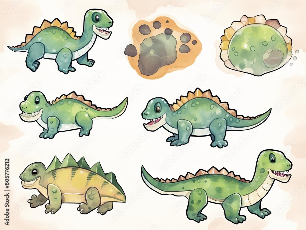 Obraz premium textured dinosaur skin effect stickers