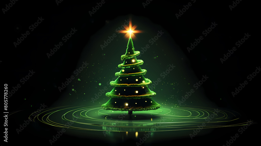 Abstract neon Christmas tree Abstract neon Christmas tree