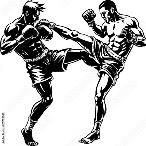 kickboxing vector 