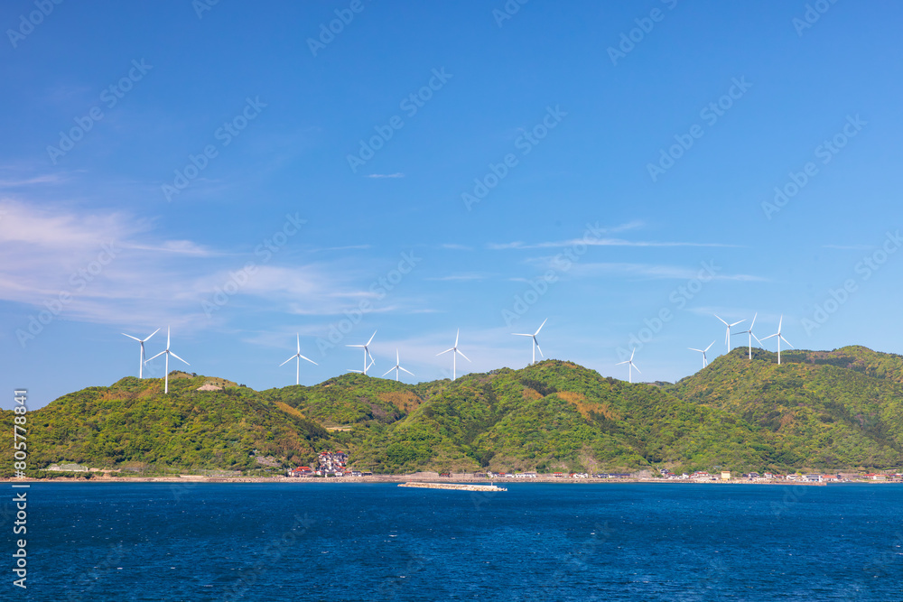 十六島風車公園(遠景)　島根県出雲市