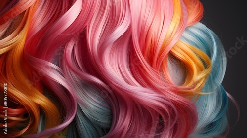 beautiful very long and healthy colorful hair