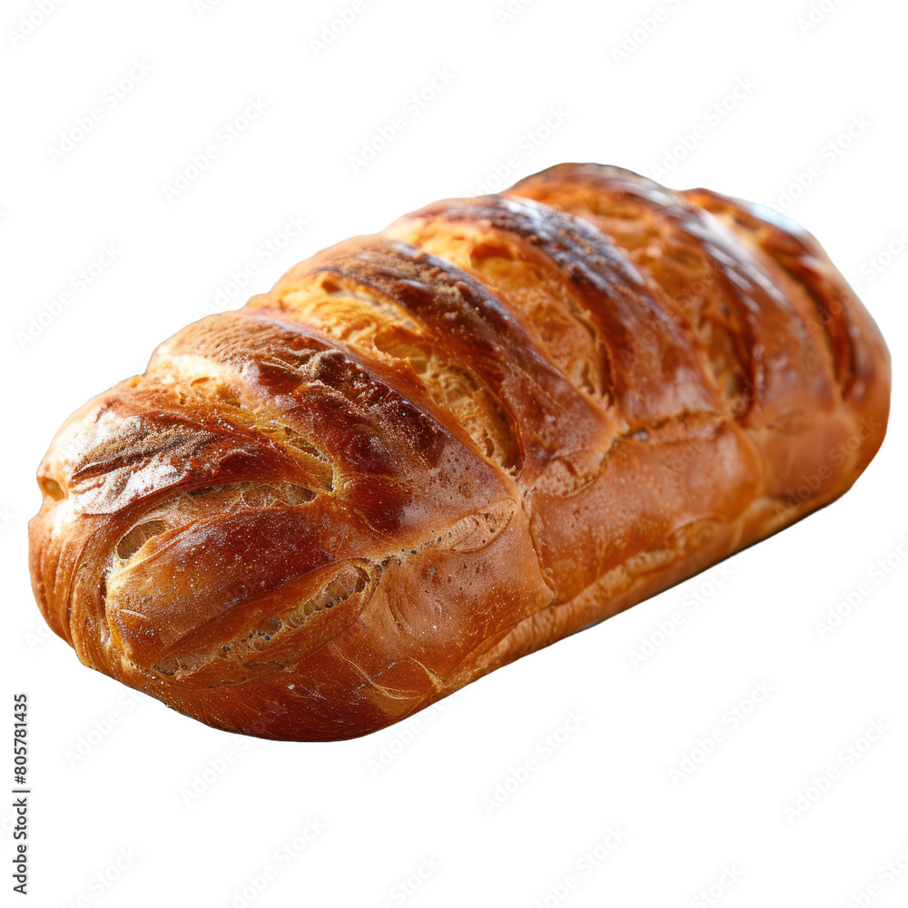 Fresh bread isolated on transparent background