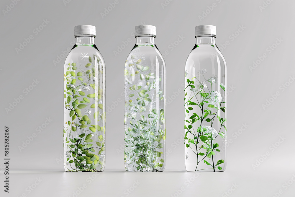 bottle mockup, empty bottles