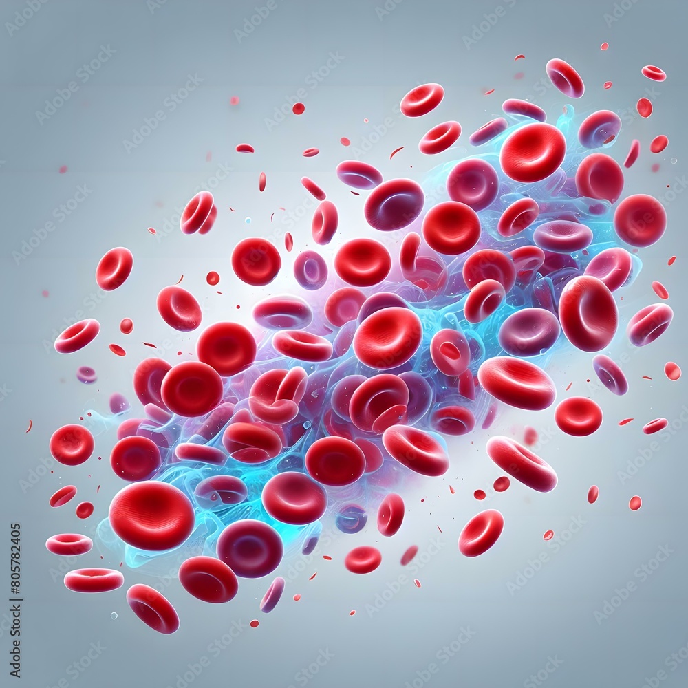 Erythrocytes blood cell stream isolated on transparent background. Tiny Lifelines: Exploring Erythrocytes in Blood Circulation. Erythrocytes blood cell stream isolated on transparent background. Tiny Lifelines: Exploring Erythrocytes in Blood Circulation.