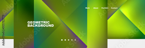 An electric blue and purple geometric pattern of triangles on a white background creates a symmetrical design resembling terrestrial plant shapes