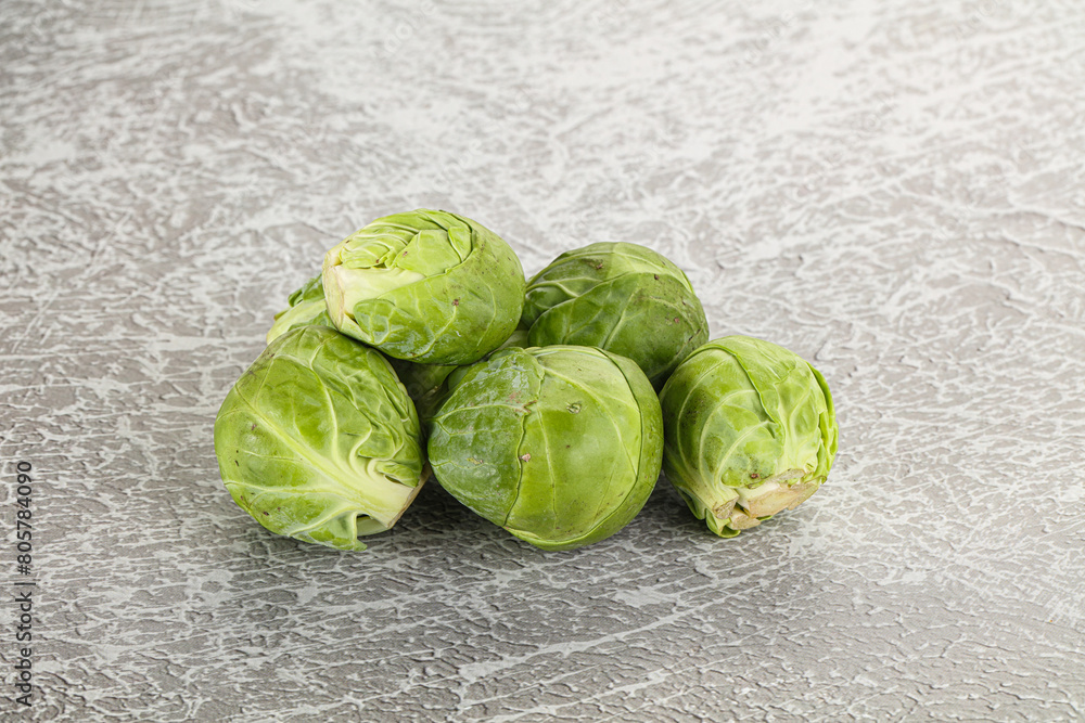 Organic raw cabbage - Brussels sprout Organic raw cabbage - Brussels sprout
