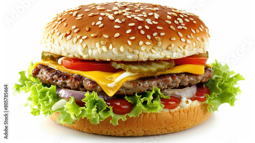 Burger, this dish is considered to be in the sandwich category with the flavor of spices and the stuffing in the middle, such as pork and fish.