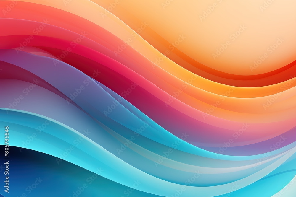 Obraz premium A colorful wave with a red stripe on the left and a yellow stripe on the right