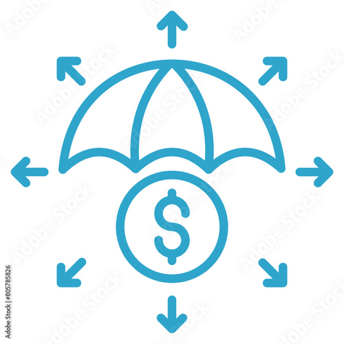Revenue Diversification Icon Element For Design