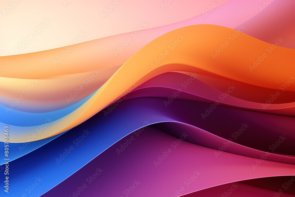 A colorful wave with a red stripe on the left and a yellow stripe on the right A colorful wave with a red stripe on the left and a yellow stripe on the right