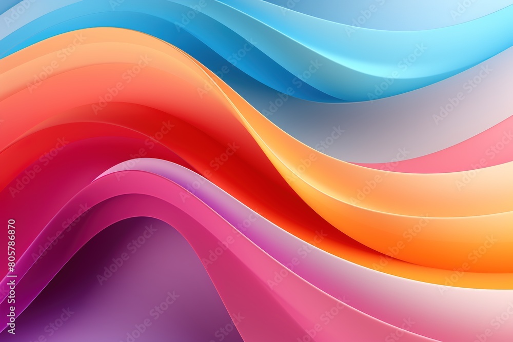 A colorful wave with a red stripe on the left and a yellow stripe on the right A colorful wave with a red stripe on the left and a yellow stripe on the right