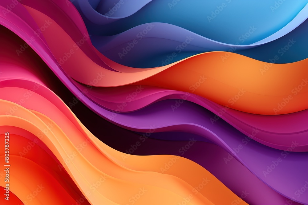 A colorful wave with a red stripe on the left and a yellow stripe on the right A colorful wave with a red stripe on the left and a yellow stripe on the right
