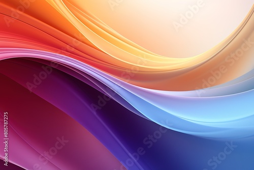 A colorful wave with a red stripe on the left and a yellow stripe on the right