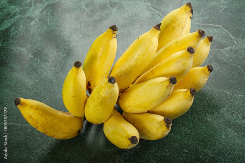 Small sweet ripe banana heap
