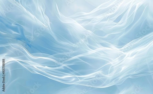 Light blue background with soft lines and curves, creating an elegant and serene atmosphere photo
