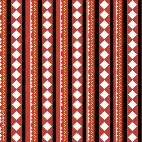Vintage Style Traditional Motifs Arabian Retro Sadu Red Rug