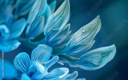 Unusual flower hosta. Blue-green inflorescences  Beautiful blue flowers are common for wallpaper