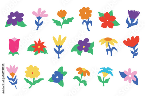 colorful abstract flower vector