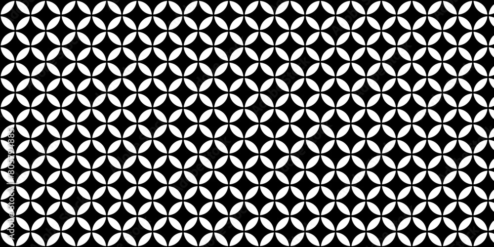 circle seamless pattern with geometric floral black PNG circle seamless pattern with geometric floral black PNG