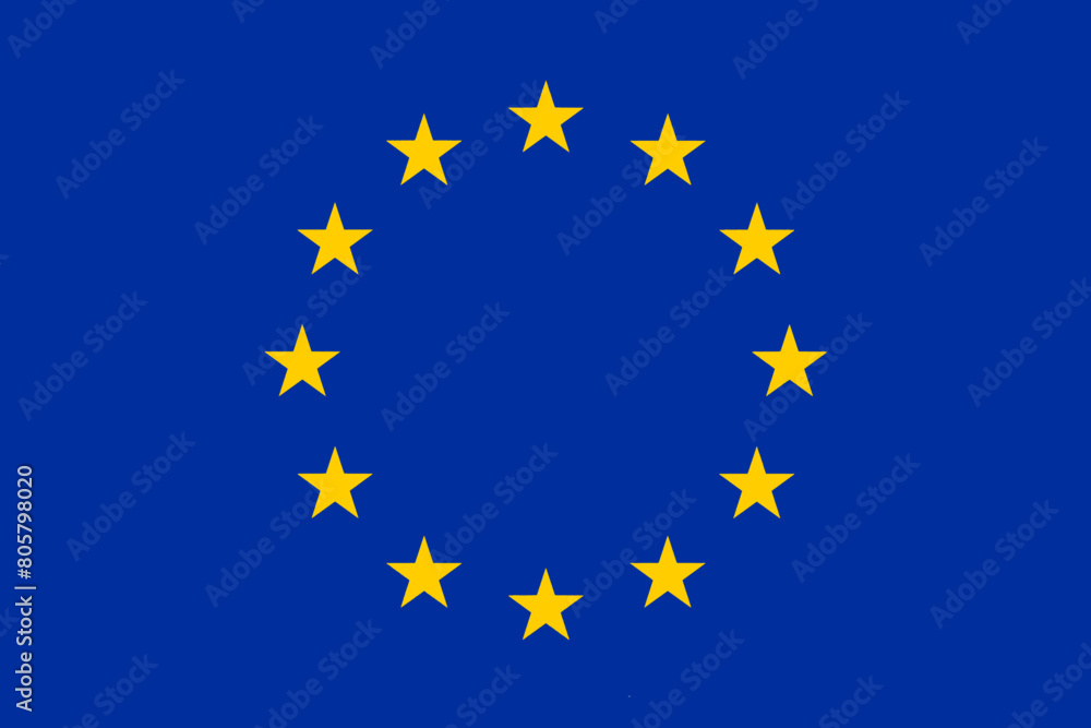 Official flag of European Union isolated on white. Vector illustration
Official flag of European Union isolated on white. Vector illustration