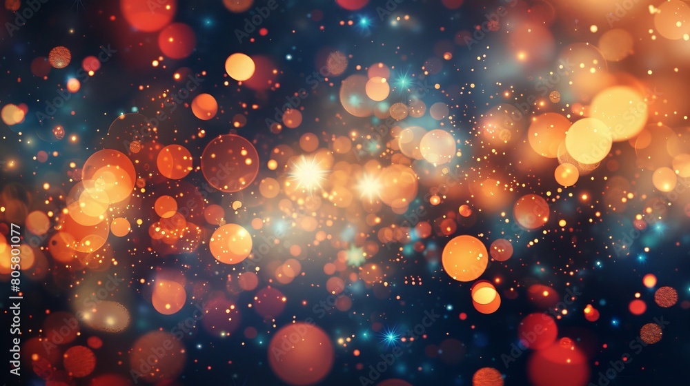 An image featuring a blue and red background with numerous indistinct lights situated centrally An image featuring a blue and red background with numerous indistinct lights situated centrally