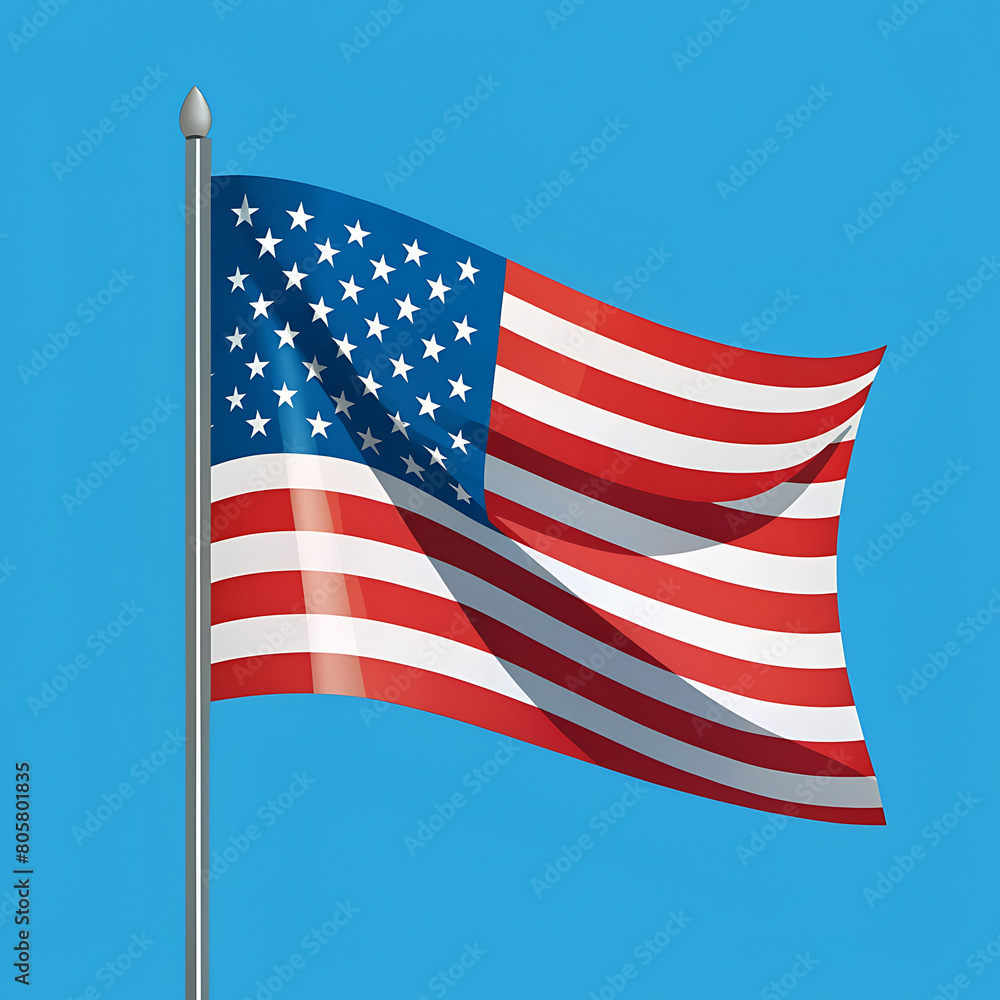 Obraz premium Background of shiny united states flag 