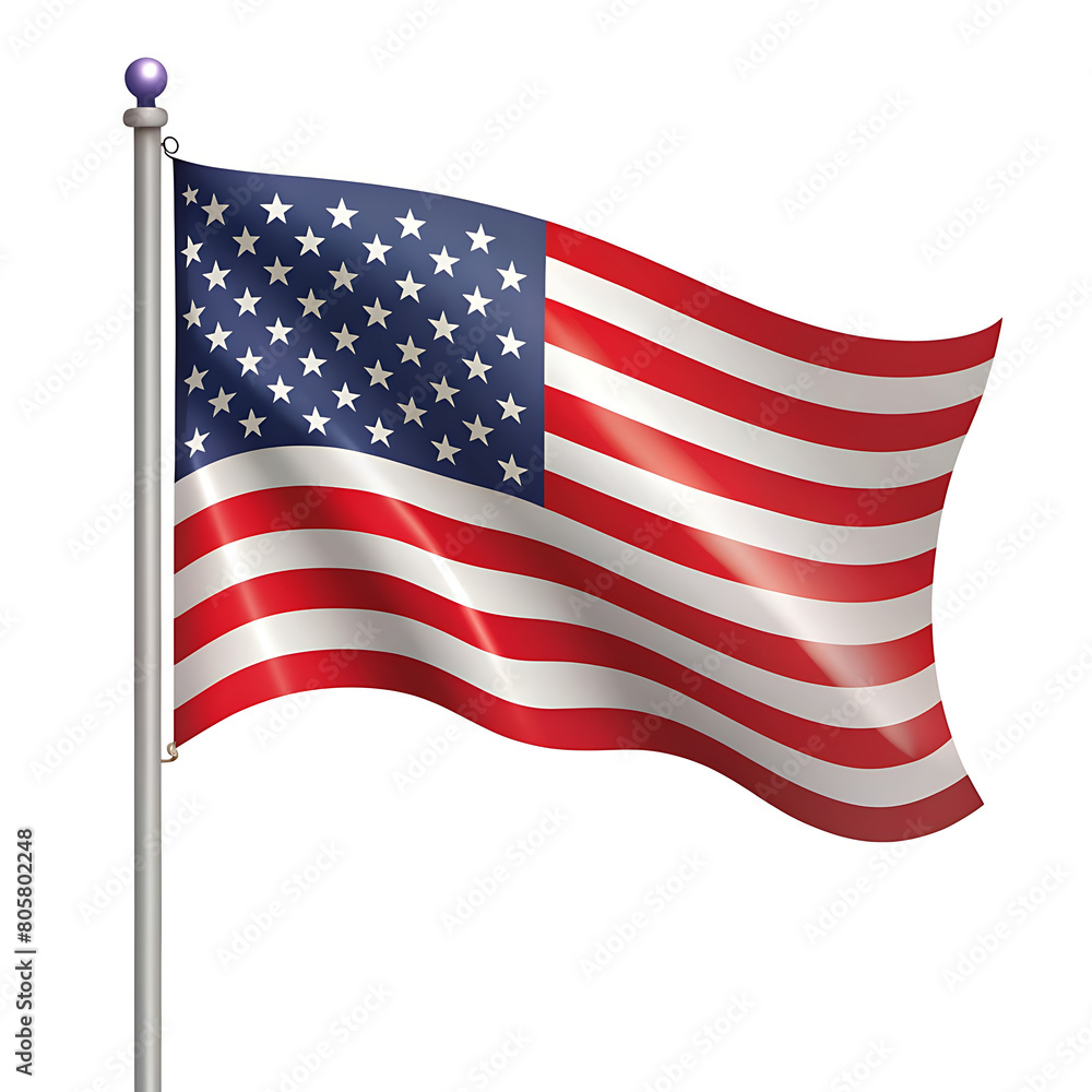 Fototapeta premium Background of shiny united states flag